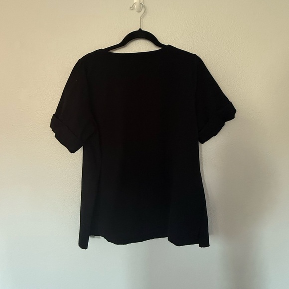 Jessica London Black Plus Size Short Sleeve Top Size 18/20 - Picture 4 of 4